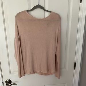 Topshop Pink back tie knit sweater